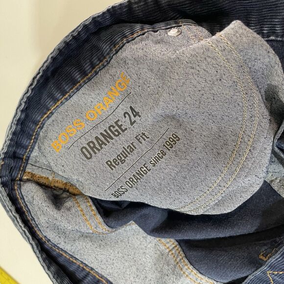 HUGO BOSS “Orange 24” Men’s Blue Corduroy Pants Regular Fit Size 40x30 - Picture 7 of 12